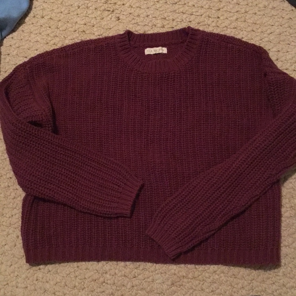 Maroon cropped sweater